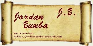 Jordan Bumba vizit kartica